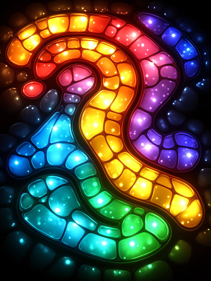 Rainbow Stained Glass Number Two