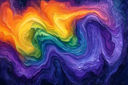 Rainbow Swirl Abstract