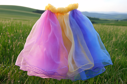 Rainbow Tutu In Meadow