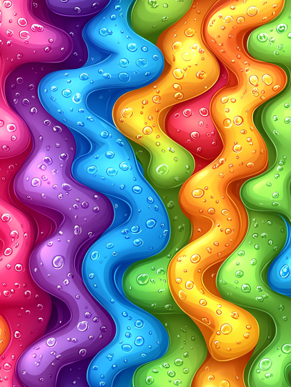 Rainbow Wavy Candy