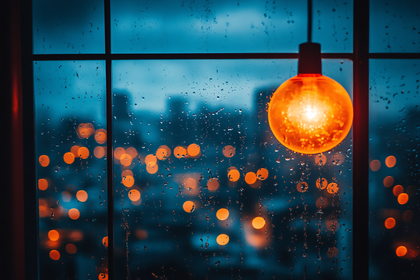 Raindrops and Warm Light