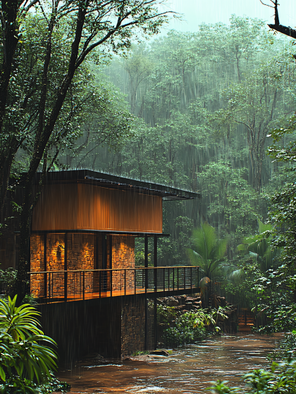 Rainforest Retreat in Rain