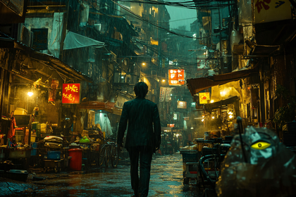 Rainy Alleyway Walk