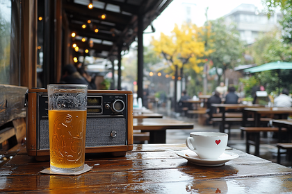 Rainy Day Cafe Scene