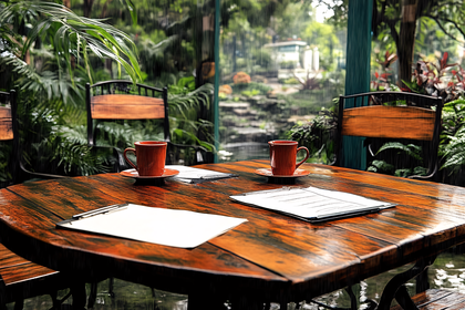 Rainy Day Cafe Table