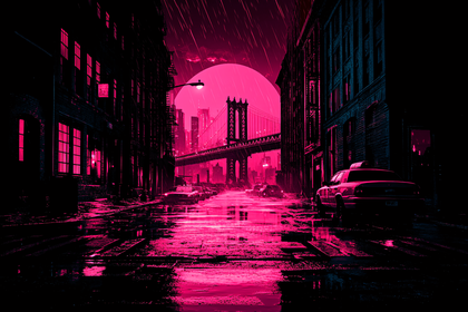 Rainy Night in Neo-Noir City