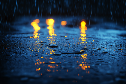 Rainy Street Bokeh