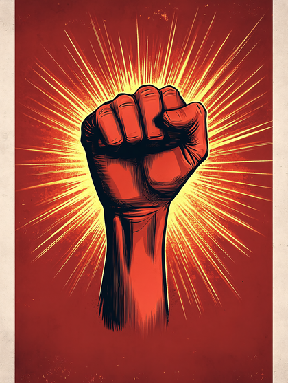 Raised Fist Of Solidarity