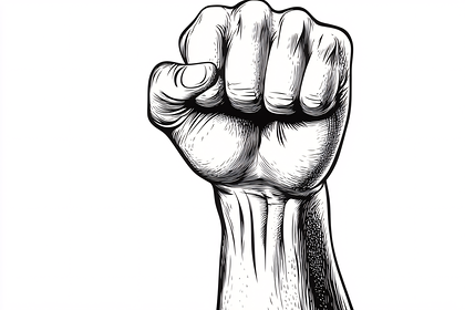 Raised Fist Sketch