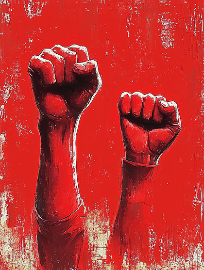 Raised Fists Of Protest