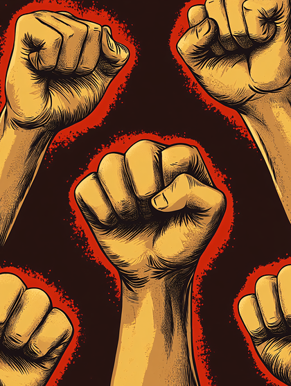 Raised Fists of Solidarity