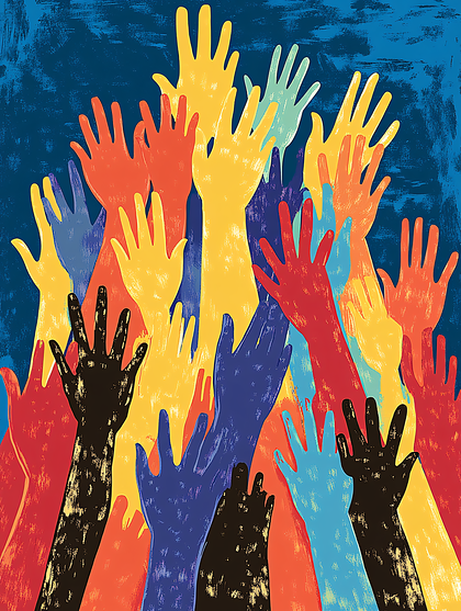 Raised Hands Diversity