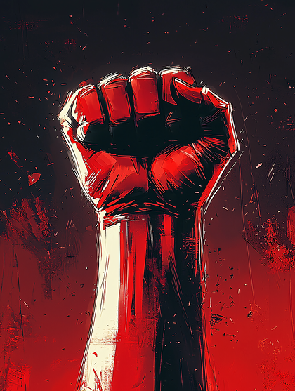 Raised Red Fist
