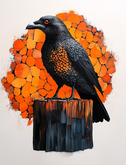 Raven On A Stump