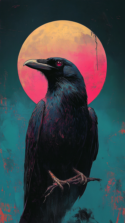 Raven Under a Blood Moon