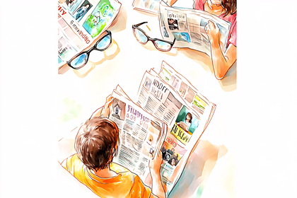 Reading Newspapers