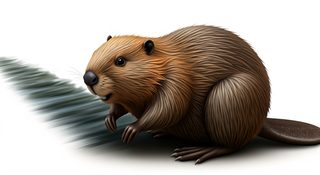 realistic beaver illustration