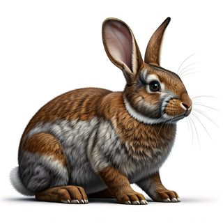 brown white rabbit