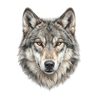 grey wolf portrait