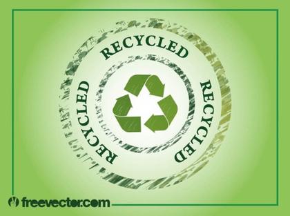 Recycling Badge Free Vector