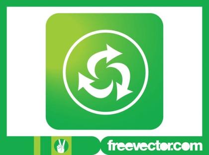 Recycling Icon Design Free Vector
