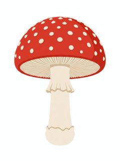 red mushroom illustration
