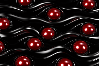Red And Black Glossy Sphere Pattern