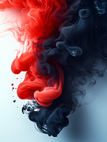 Red And Black Ink Swirl