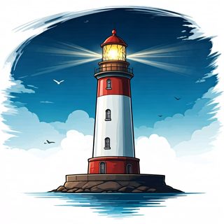 coastal lighthouse illustration