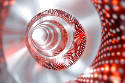 Red And White Concentric Tunnel