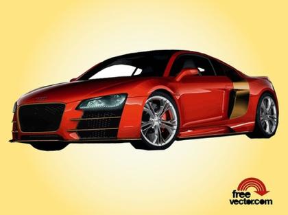 Red Audi R8 Free Vector