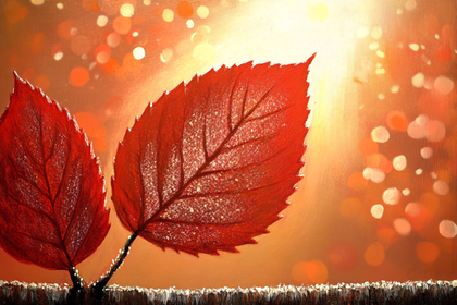 Red Autumn Leaves Bokeh