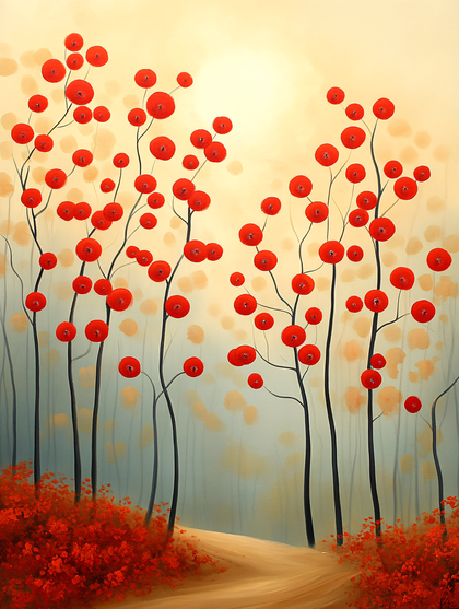 Red Berries in Forest