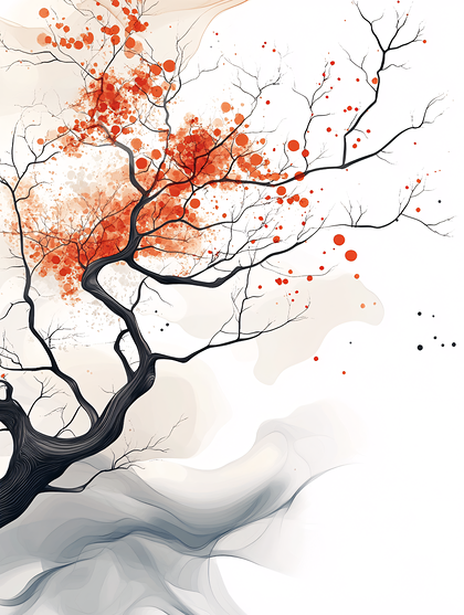 Red Berries Tree Branch