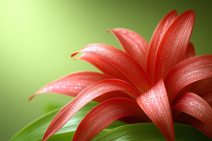Red Bromeliad Macro