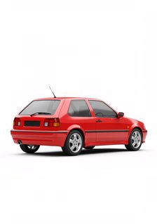 red hatchback car