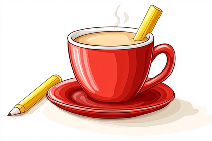 Red Cup With Pencils