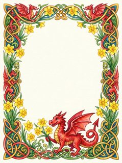 dragon floral frame