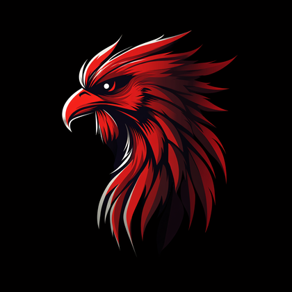 Red Eagle Head Illustration