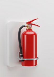 mounted fire extinguisher