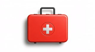 red first aid kit