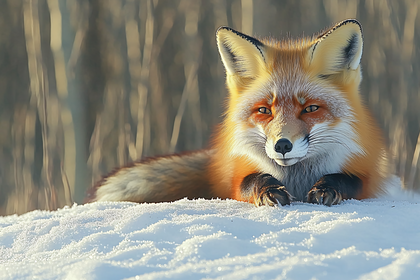 Red Fox in Snow