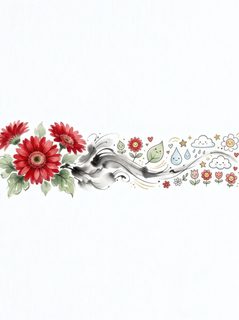 gerbera doodle border