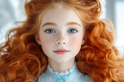 Red-Haired Girl With Blue Eyes
