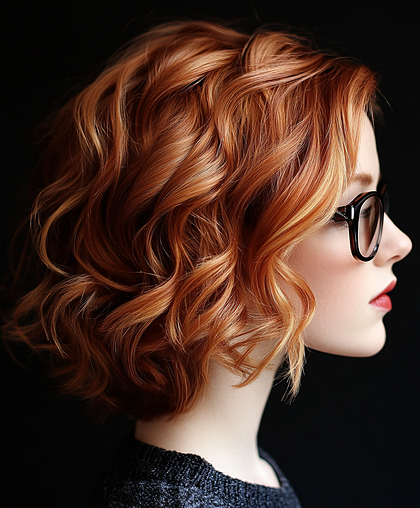 Red Haired Woman In Glasses