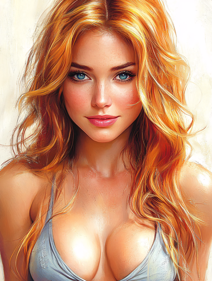 Red Haired Woman Portrait