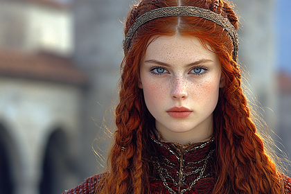 Red Haired Woman With Headband