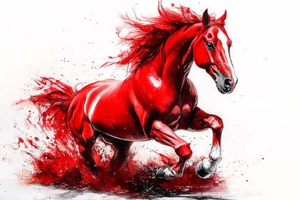Red Horse Galloping