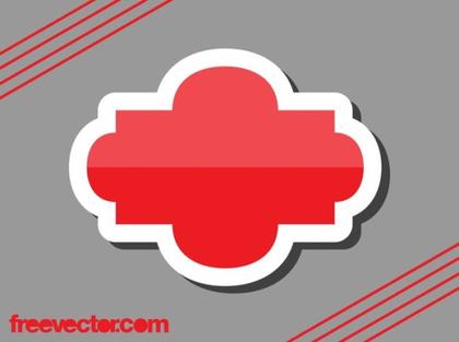 Red Label Sticker Free Vector