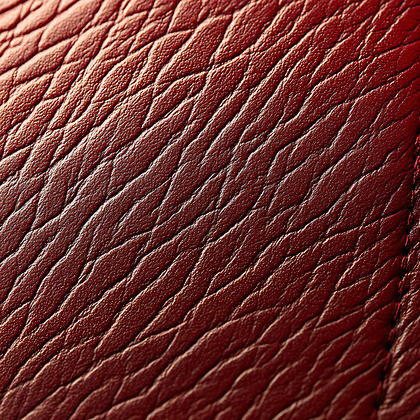 Red Leather Texture Close-Up